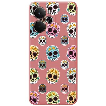 Capa Tumundosmartphone de Silicone Líquido rosa para Realme 14 5G / 14T 5G Desenhos de design da Catrina - 1
