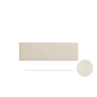 Cabeceira Estofada Moonia Napoli Pele Sintética | 90 X 50 X 5 cm | Branco Roto - 1