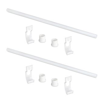 Varões para roupeiro Emuca Jagmet | Pintado branco | Aço | 1 kit - 1