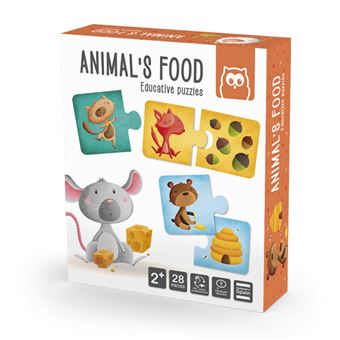 Puzzle Eureka Kids com Animais e a sua Alimentação | 28 Peças - 1