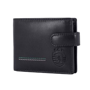 Carteira em Pele com Presilha SIMPLY Sporting | Preto - 1