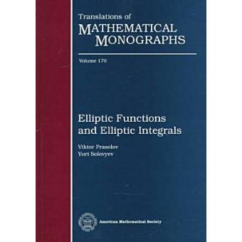 Elliptic Functions and Elliptic Integrals - Hardback - 1997 - 1