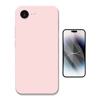 Kit Película Hydrogel Frente + Capa Silicone Líquido Phonecare para Apple iPhone 16e | Rosa - 1