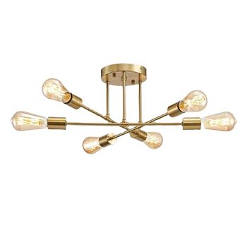 Candeeiro de Teto DUDAO | 6TB | E27 | 25W | Ouro - 1