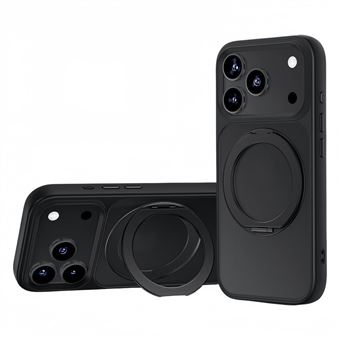 Capa Protetora com Suporte Giratório 360° Magnético MagSafe QT13 V-REEL para iPhone 17 Pro Max - Preto - 1
