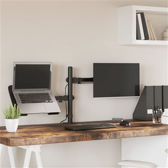 Suporte para Monitor vidaXL VESA | 75/100 mm | Aço preto - 1