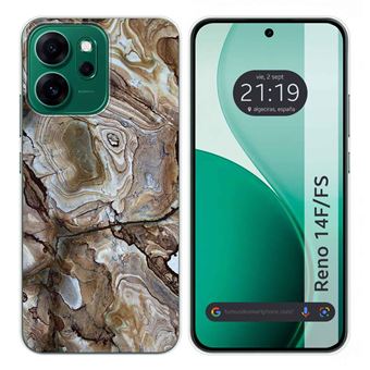 Capa Tumundosmartphone de silicone para Oppo Reno 14 FS / 14FS 5G | design de mármore e 14 desenhos - 1