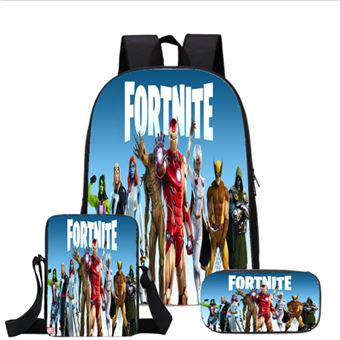 Conjunto Escolar Fenbow Fortnite Mochila + Mala de Ombro + Estojo - Multicolorido 08 - 1