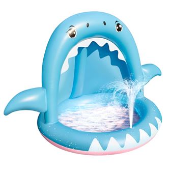 Piscina Insuflável Infantil BEUNIK com Irrigador de Água | Tubarão Azul - 1