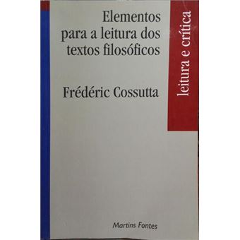 Elementos para a leitura dos textos filosóficos. - 1