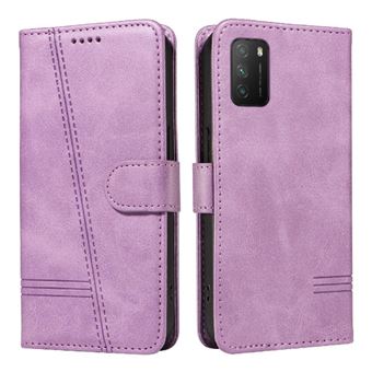 Capa FOXDOCK para Xiaomi POCO M3 | Fecho Magnético | Compartimentos para Cartões e Suporte | Pele PU | À Prova de Choque | Roxo - 1