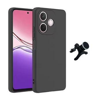 Kit Suporte Magnético com Pernas + Capa Proteção Silicone GIFT4ME para Oppo A5 Pro 4G | Preto - 1