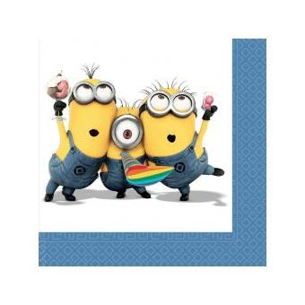Conjunto 20 Guardanapos Papel Minions - 1