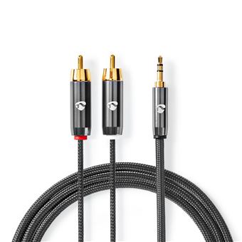 Cabo de Áudio Nedis CATB22200GY50 | Cinzento - 1