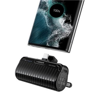 Power Bank VEGER PLUGON-C PRO | 5000 mAh | Preto - 1