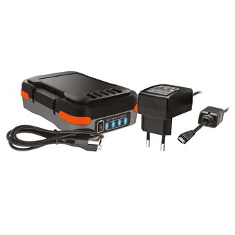 Bateria e Carregador de Ferramenta Elétrica Black & Decker BDCB12B-XJ | Cinzento, Laranja - 1
