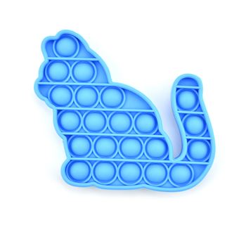 Brinquedo Anti Stress Push Pop It Fidget Lionvolant GK63 | Macaco Azul - 3 Peças - 1