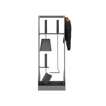 Conjunto de Ferramentas para Lareira OutInFire | 3 Peças | Aço e Madeira | Preto - Set 5 SL - 1