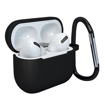 Capa Silicone com Mosquetão Preto para AirPods Pro 4 - 1