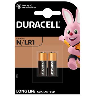 Pack 2 x Pilha Alcalina 1.5V Duracell N/LR1 | Preto - 1