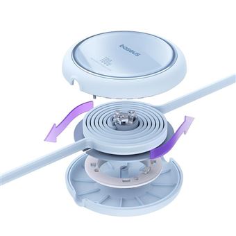 Cabo Usb Baseus FREE2DRAW MINI RETRACTABLE CHARGING CABLE TYPE-C TO TYPE-C 100W 1M GALAXY BLUE | Azul - 1