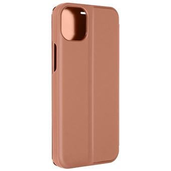 Capa Avizar fólio Clear View iPhone 15 Plus Design espelho Rose gold - 1