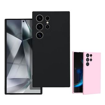 Kit 2x Capa Proteção Silicone Gift4Me para Samsung Galaxy S24 Ultra | Preto / Rosa - 1