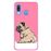 Capa Hapdey para Samsung Galaxy A40 2019 Design Pug Bebé a Posar 3 em Silicone Flexível e TPU Cor-de-Rosa_0