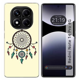 Capa TUMUNDOSMARTPHONE de silicone para Xiaomi Redmi Note 14 Pro 4G Dreamcatcher Design Desenhos - 1