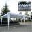 Tenda Gazebo Outsunny para Jardim | Branco - Tela de poliéster e Tubos de Aço - 6x3m - 18m2_0
