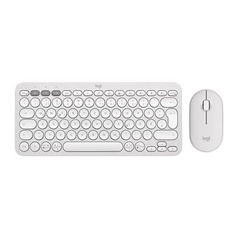 Teclado Wireless + Rato Logitech 920-012204 | Idioma: Alemão | Branco - 1