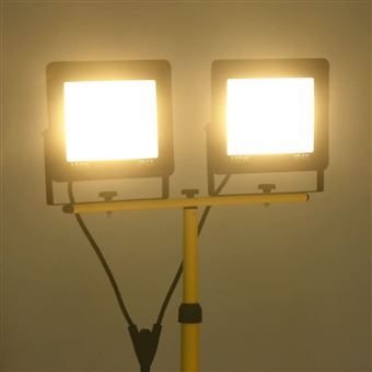 Projetor com iluminação LED e tripé vidaXL | 2x100 W | branco quente - 1