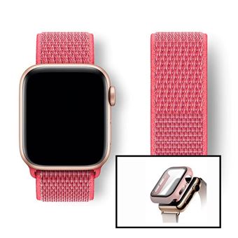 Kit Phonecare | Capa Anti-Impacto + Pulseira Bracelete NylonSense para Apple Watch Series SE 40mm - Rosa - 1