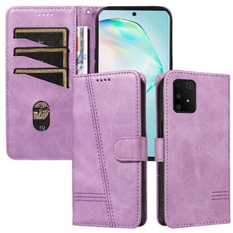 Capa FOXDOCK para Samsung Galaxy S10 Lite | Fecho Magnético | Compartimentos para Cartões e Suporte | Pele PU | À Prova de Choque | Roxo - 1