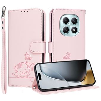 Capa FOXDOCK para Xiaomi Redmi Note 15 4G | Flip | Bloqueio RFID | Fecho Magnético | Pele Sintética | Alça de Pulso Amovível | Rosa - 1