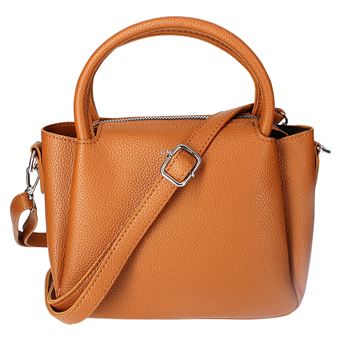 Bolsa a Tiracolo Gallantry de couro sintético granulado | Castanho - 1