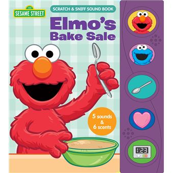 Sesame Street Elmo, Cookie Monster, and More! - Elmo’s Bake Sale - Scratch and Sniff Sound Book - Fun Sensory Experience - PI Kids - 1