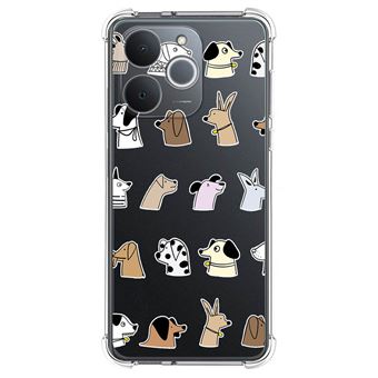 Capa Tumundosmartphone de silicone à prova de choque para Realme Note 70T com estampa de cachorro em desenho animado - 1