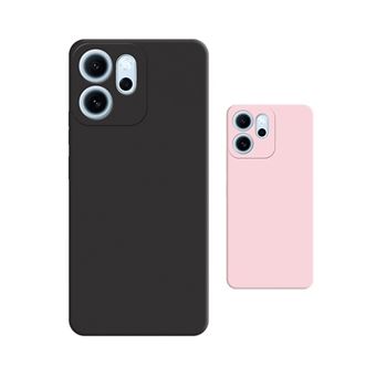 Kit 2x Capa Silicone Líquido PHONECARE para Oppo Reno14 F 5G | Preto / Rosa - 1