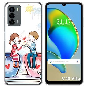 Capa Tumundosmartphone de silicone para ZTE Blade V40 Vita desenhos de café  design - 1