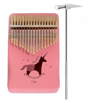 Piano CO-Phénix Kalimba Thumb Piano com Martelo | 17 Teclas | Rosa - 1