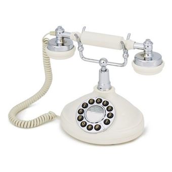 Telefone GPO Retro Opal | Creme, Prateado - 1