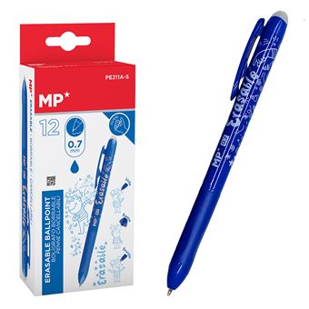 Pack 12 Canetas Apagáveis DAM | Ponta 0,7 mm | 12 Unidades | Azul - 1