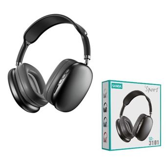 Auscultadores com Almofada Sanda SD-3101 - Preto - 1