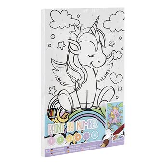 Tela Pintar com Números e Tintas Grafix | Baby Unicórnio - 1