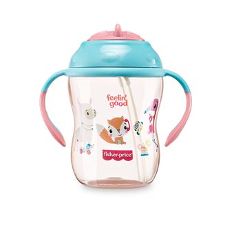 Copo de Treino com Canudo Fisher Price First Moments | Rosa Pink Lemonade - 1