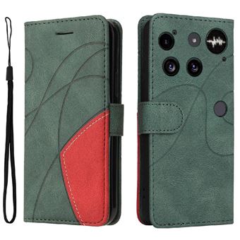 Capa Flip FLOODKING para Samsung Galaxy Nothing Phone 3 | Couro | Porta-Cartões | Verde - 1