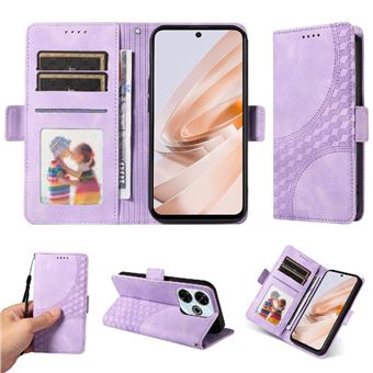 Capa FLOODKING para Xiaomi Poco M6 4G | Design Acolchoado | Couro PU Premium | Roxo - 1