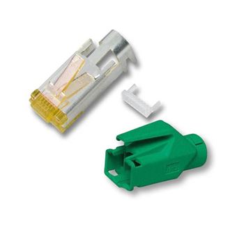 Conector EFB Elektronik RJ45-Hirose Stecker STP TM31 grün 50 Stueck 3 Elemente Cat.6A | Verde - 1