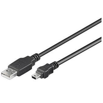 PremiumCord 1m USB2.0 - miniUSB M/M cabo USB 2.0 USB A Mini-USB B Preto - 1